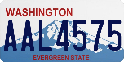 WA license plate AAL4575