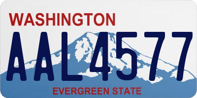 WA license plate AAL4577