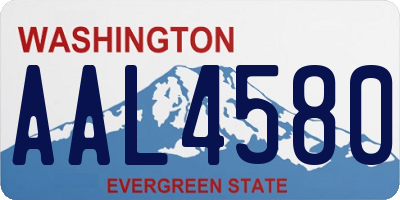 WA license plate AAL4580