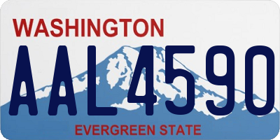 WA license plate AAL4590