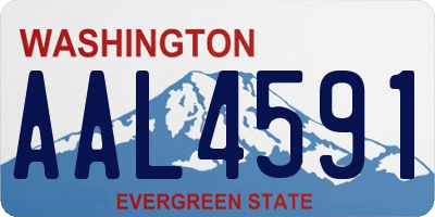WA license plate AAL4591