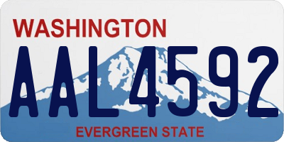 WA license plate AAL4592