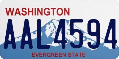 WA license plate AAL4594