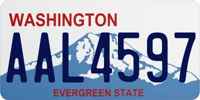 WA license plate AAL4597