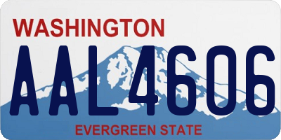 WA license plate AAL4606