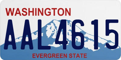 WA license plate AAL4615