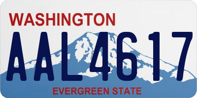 WA license plate AAL4617