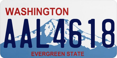 WA license plate AAL4618