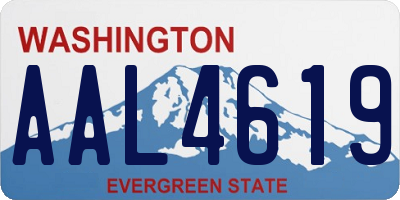 WA license plate AAL4619