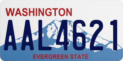 WA license plate AAL4621