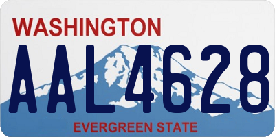 WA license plate AAL4628
