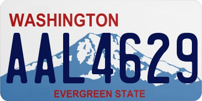 WA license plate AAL4629