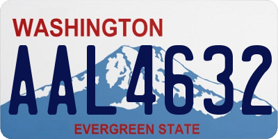 WA license plate AAL4632
