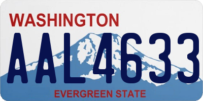 WA license plate AAL4633
