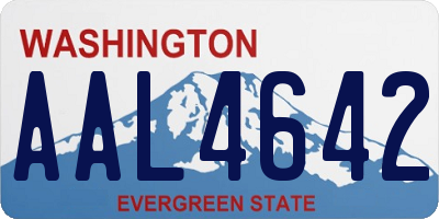 WA license plate AAL4642