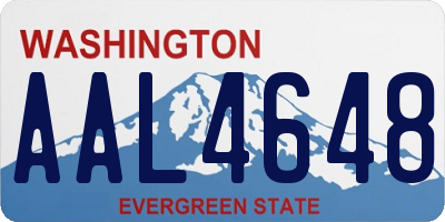 WA license plate AAL4648