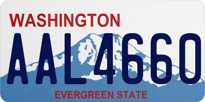 WA license plate AAL4660