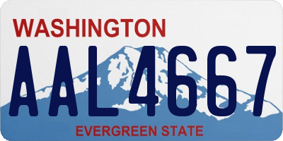 WA license plate AAL4667