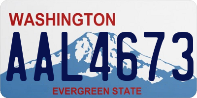 WA license plate AAL4673