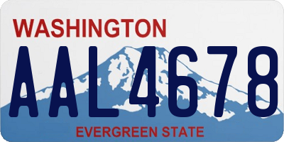 WA license plate AAL4678