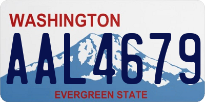 WA license plate AAL4679