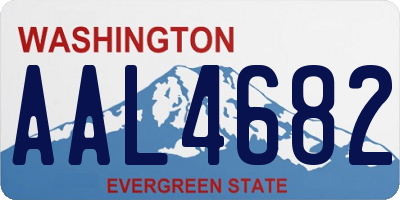 WA license plate AAL4682