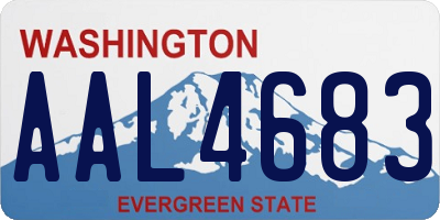 WA license plate AAL4683