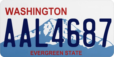 WA license plate AAL4687