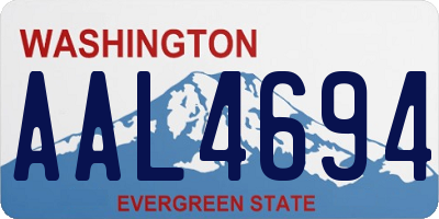 WA license plate AAL4694