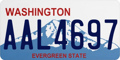 WA license plate AAL4697