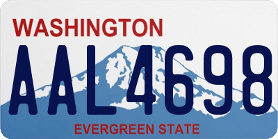 WA license plate AAL4698