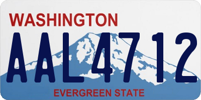 WA license plate AAL4712