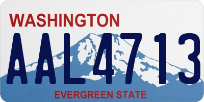 WA license plate AAL4713