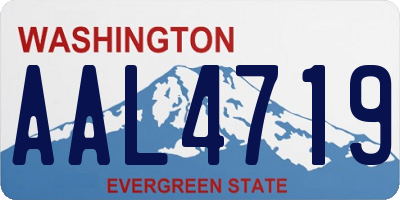 WA license plate AAL4719