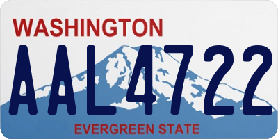 WA license plate AAL4722