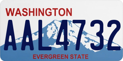 WA license plate AAL4732