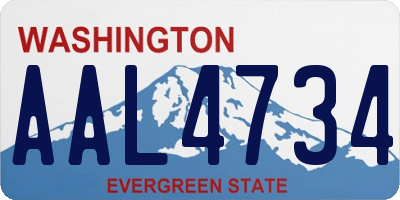 WA license plate AAL4734