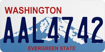 WA license plate AAL4742