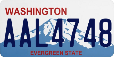 WA license plate AAL4748