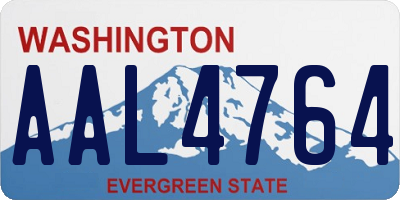 WA license plate AAL4764