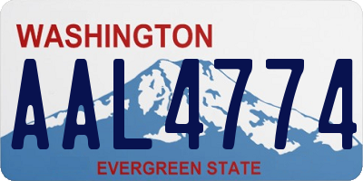 WA license plate AAL4774