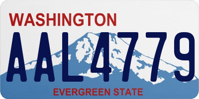 WA license plate AAL4779
