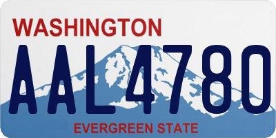 WA license plate AAL4780