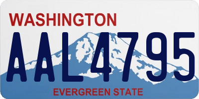 WA license plate AAL4795