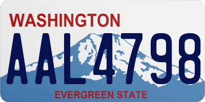 WA license plate AAL4798