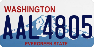 WA license plate AAL4805