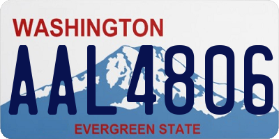 WA license plate AAL4806