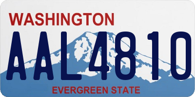 WA license plate AAL4810