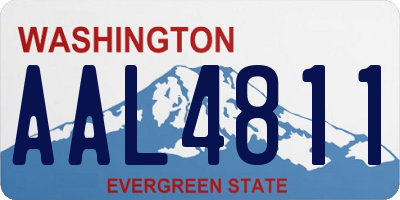 WA license plate AAL4811