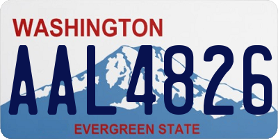 WA license plate AAL4826